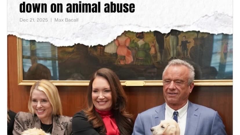 美國已正式啟動 跨部會行動,由司法部(DOJ)、農業部(USDA)、衛生與公共服務部(HHS)聯手,全面打擊動物虐待行為 成立跨部會特遣隊 強力打擊動物虐待