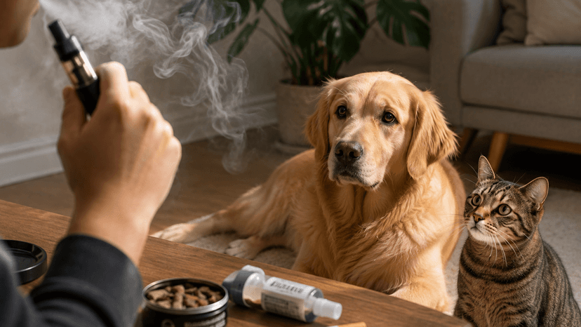 在寵物身邊抽菸、吸電子菸有多危險?飼主一定要知道的尼古丁風險